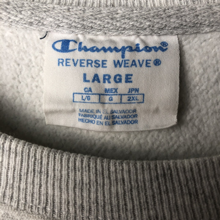Champion REVERSE WEAVE Reverse Weave College Sweatshirt Trainer Men's L size unclear gray type Vintage Second Hand