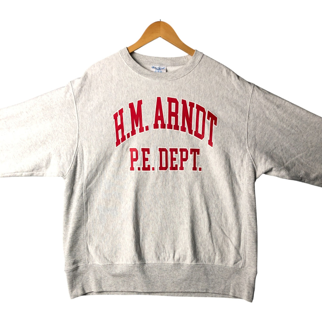 Champion REVERSE WEAVE Reverse Weave College Sweatshirt Trainer Men's L size cotton gray type Vintage Second Hand