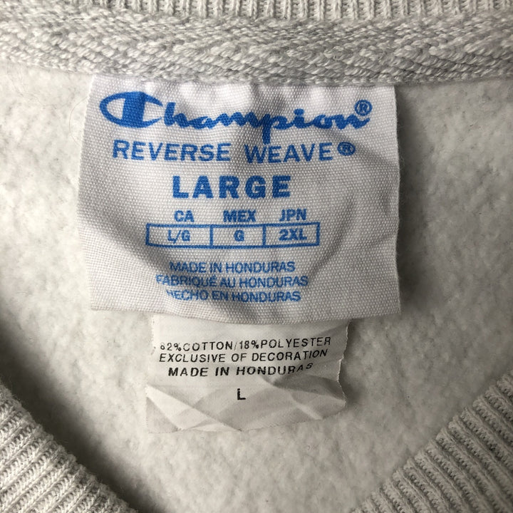Champion REVERSE WEAVE Reverse Weave College Sweatshirt Trainer Men's L size cotton gray type Vintage Second Hand