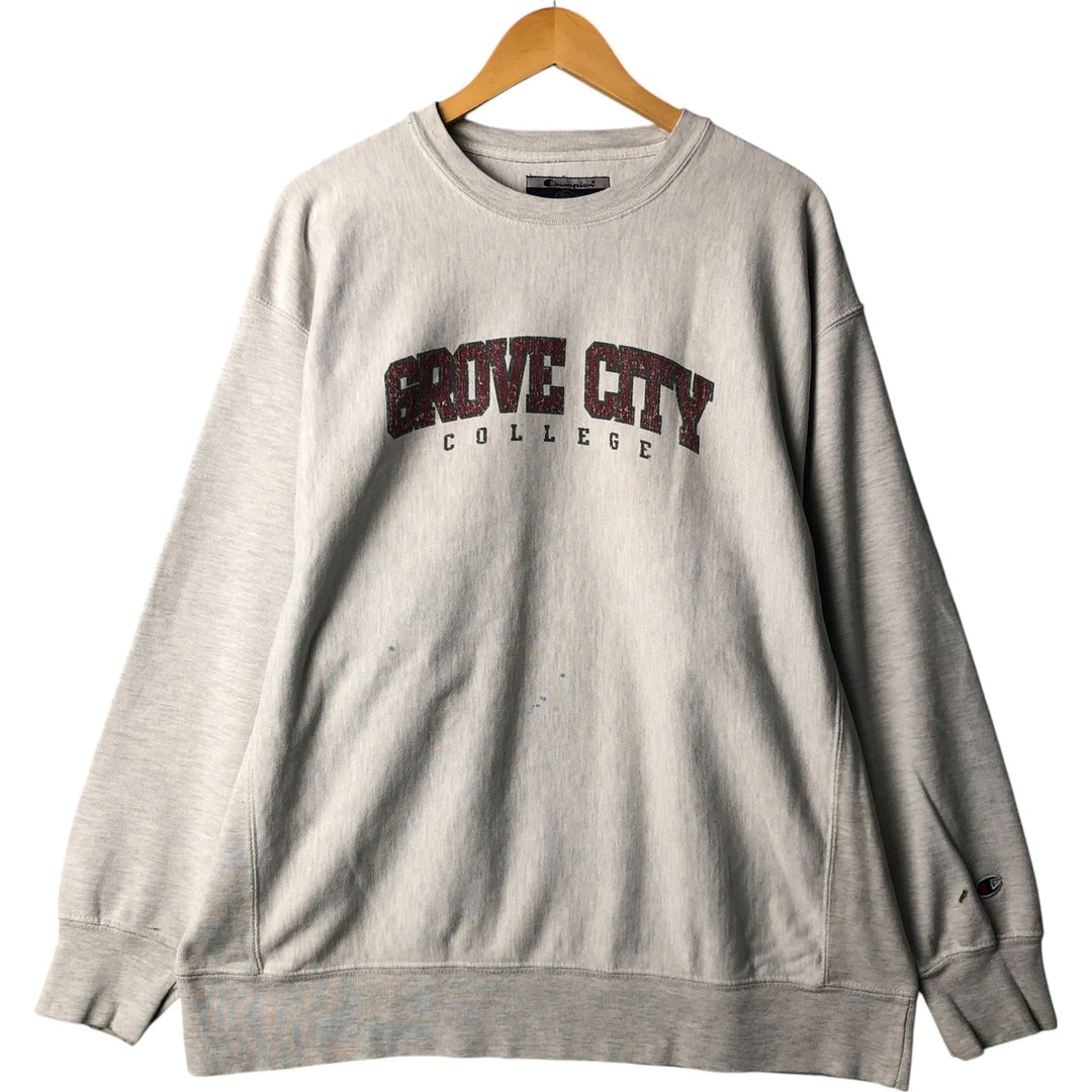 00'S Champion Original Reverse Weave College Sweatshirt Trainer Men's XL cotton gray type Vintage Second Hand