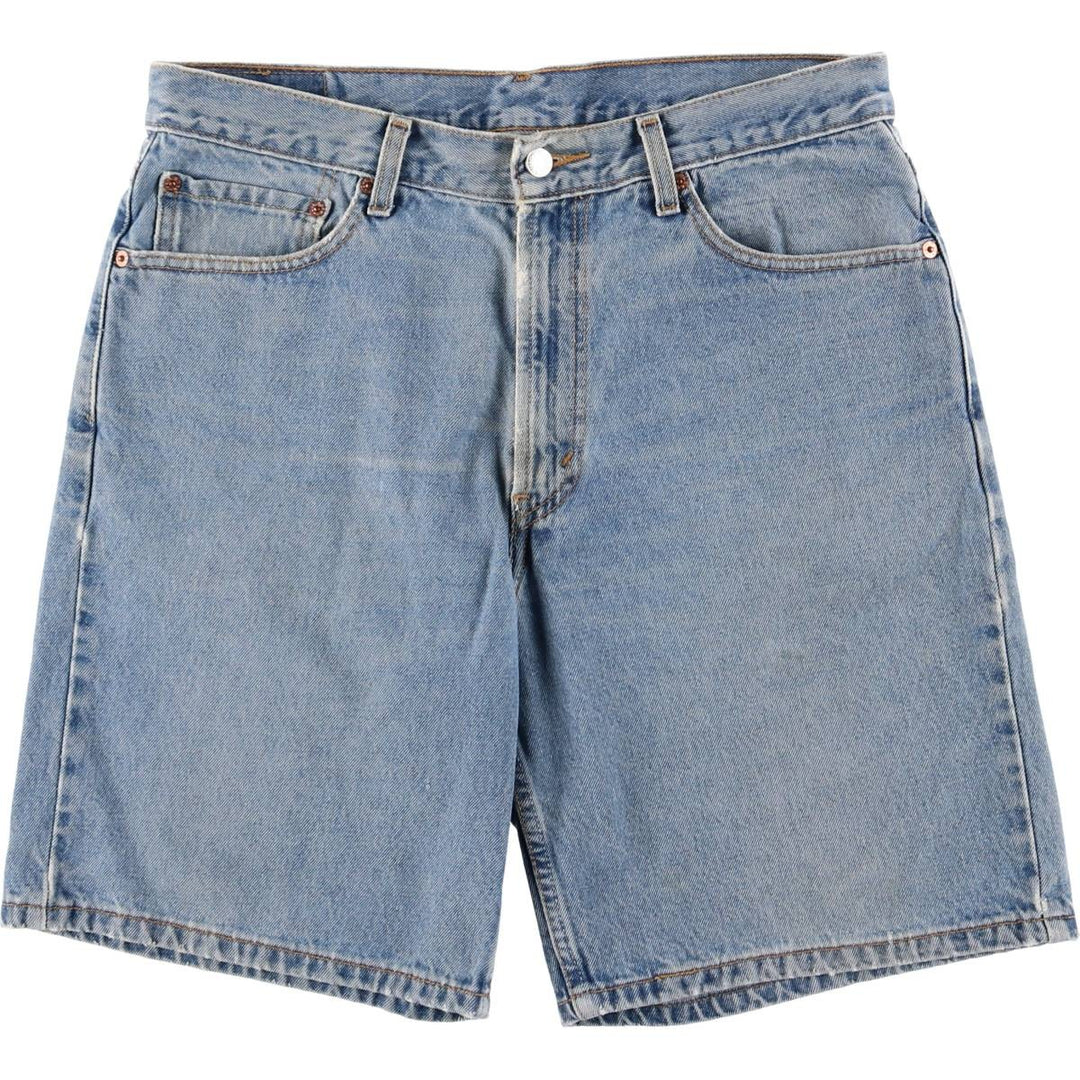 00'S Levi's 550 Relaxed Fit Denim Shorts for Men, Size W34 cotton Blue type light blue Vintage Second Hand