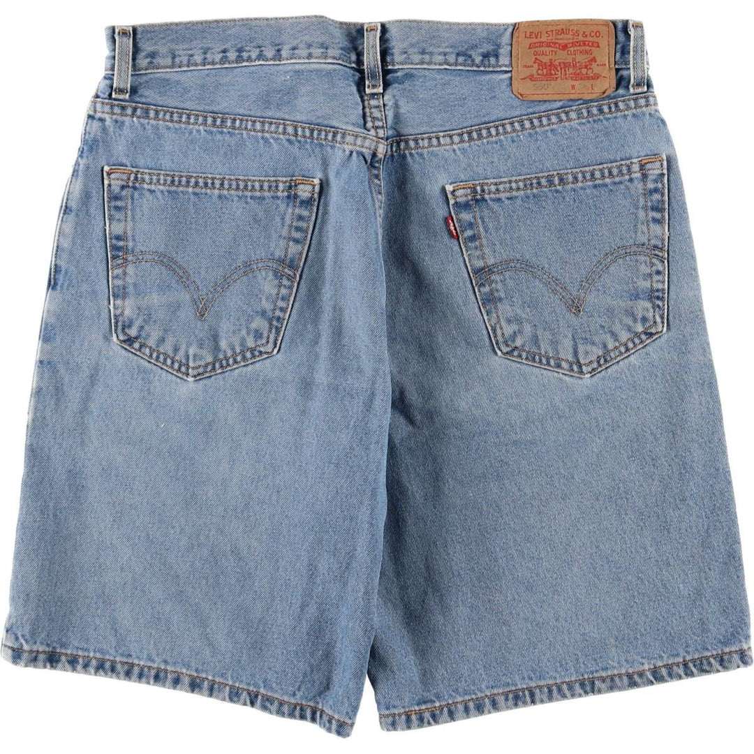 00'S Levi's 550 Relaxed Fit Denim Shorts for Men, Size W34 cotton Blue type light blue Vintage Second Hand