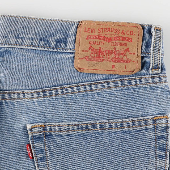 00'S Levi's 550 Relaxed Fit Denim Shorts for Men, Size W34 cotton Blue type light blue Vintage Second Hand