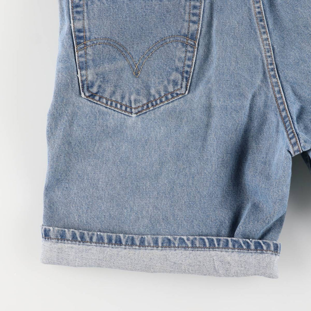 00'S Levi's 550 Relaxed Fit Denim Shorts for Men, Size W34 cotton Blue type light blue Vintage Second Hand