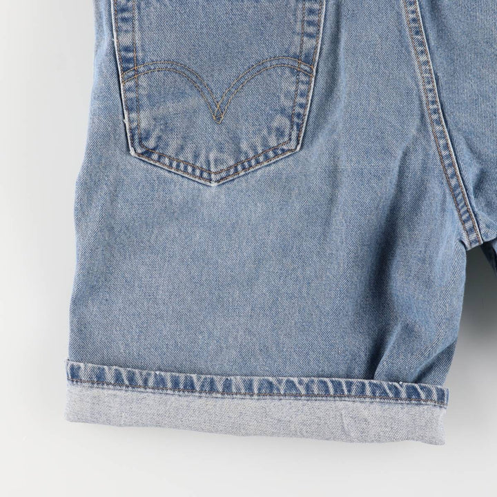 00'S Levi's 550 Relaxed Fit Denim Shorts for Men, Size W34 cotton Blue type light blue Vintage Second Hand