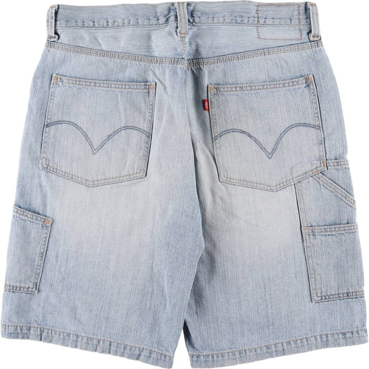 2000'S Levi's Carpenter Denim Painter Shorts, Men's Size W36 cotton blue type Vintage Second Hand
