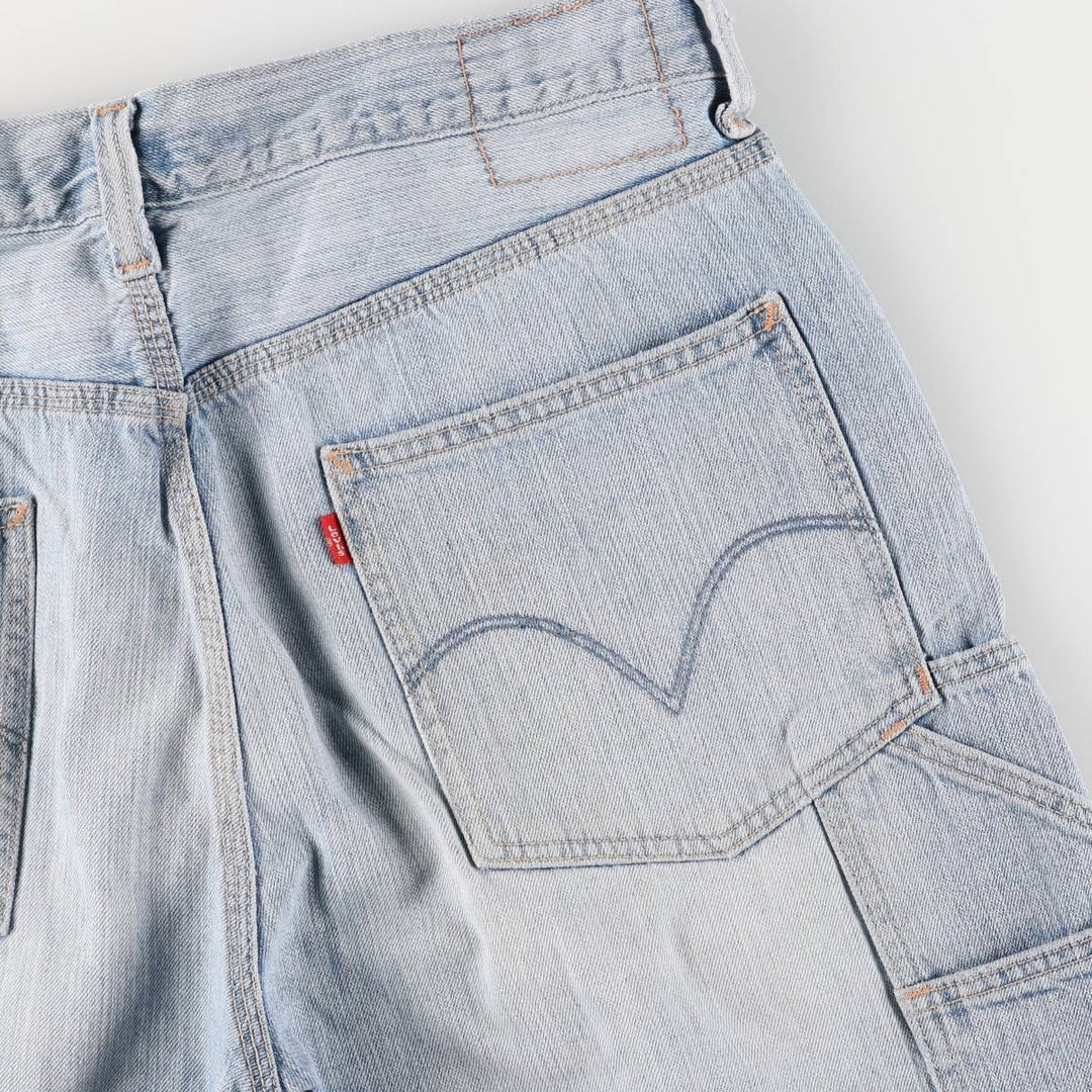 2000'S Levi's Carpenter Denim Painter Shorts, Men's Size W36 cotton blue type Vintage Second Hand