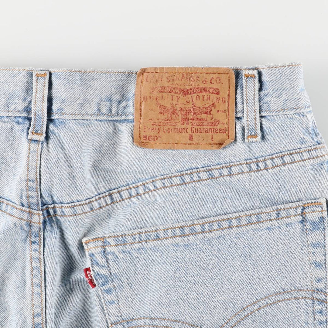 2000'S Levi's 560 Loose Fit Denim Shorts, Men's Size 36 cotton Blue type light blue Vintage Second Hand