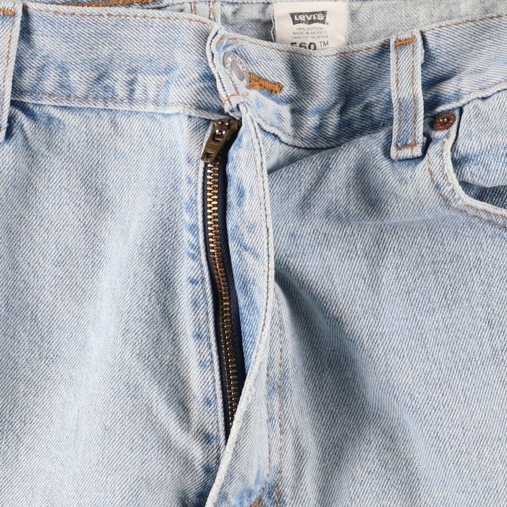 2000'S Levi's 560 Loose Fit Denim Shorts, Men's Size 36 cotton Blue type light blue Vintage Second Hand