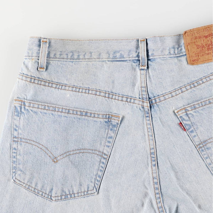 2000'S Levi's 560 Loose Fit Denim Shorts, Men's Size 36 cotton Blue type light blue Vintage Second Hand