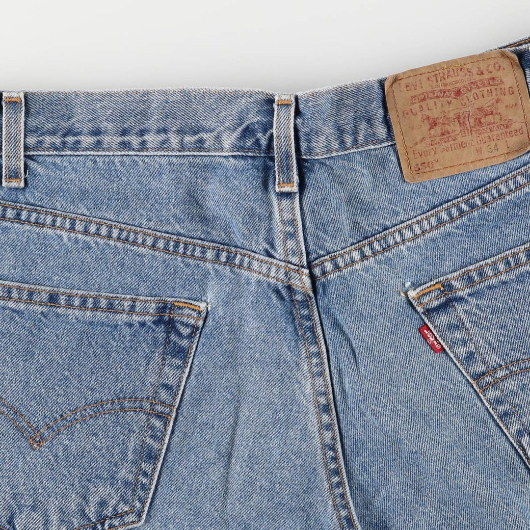 Levi's 550 Denim Shorts, Half Pants, Men's Size 34 unclear Blue type light blue Vintage Second Hand