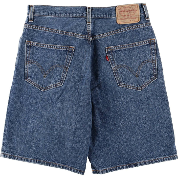 2000'S Levi's 550 Relaxed Fit Denim Shorts (Men's Size 32) cotton blue type Vintage Second Hand