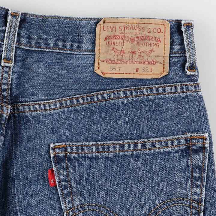 2000'S Levi's 550 Relaxed Fit Denim Shorts (Men's Size 32) cotton blue type Vintage Second Hand