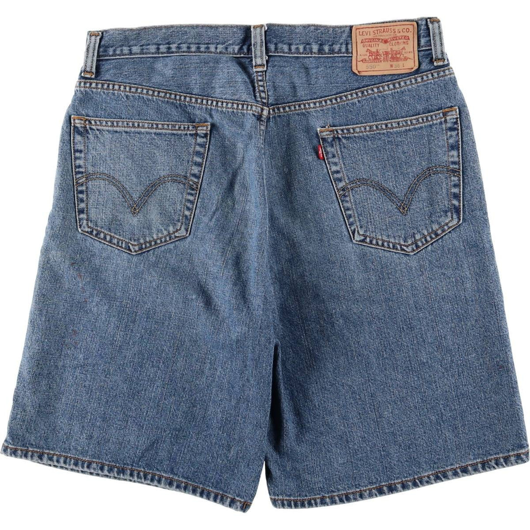 Levi's 550 Relaxed Fit Denim Shorts, Half Pants, Jorts, Men's, W36 equivalent cotton blue type Vintage Second Hand