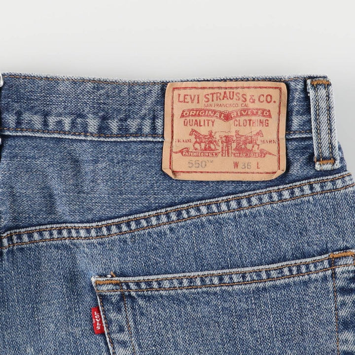 Levi's 550 Relaxed Fit Denim Shorts, Half Pants, Jorts, Men's, W36 equivalent cotton blue type Vintage Second Hand