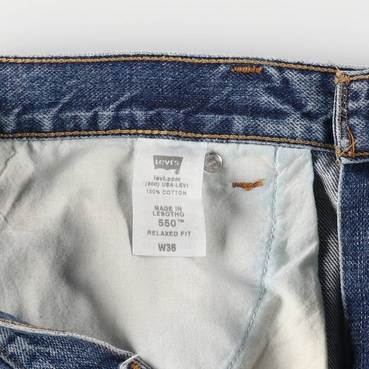Levi's 550 Relaxed Fit Denim Shorts, Half Pants, Jorts, Men's, W36 equivalent cotton blue type Vintage Second Hand