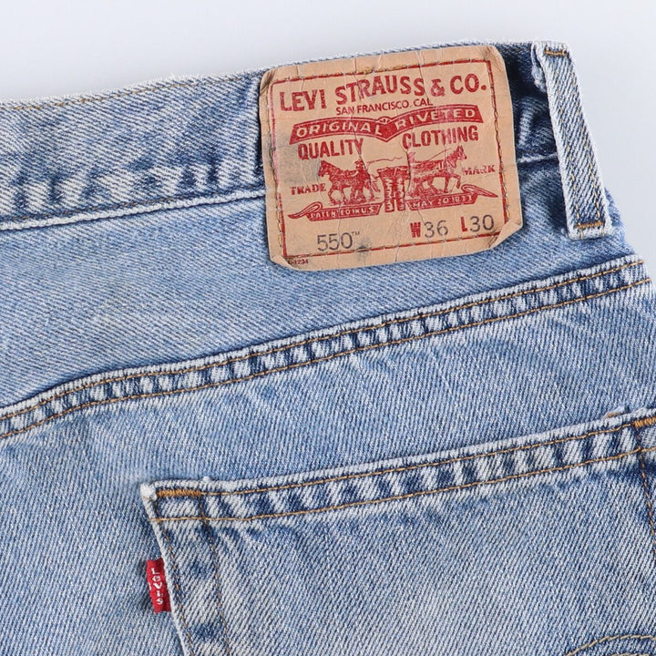 Vintage Levi's 550 Relaxed Fit Tapered Denim Pants, Men's Size 36 (approx.) cotton blue type Vintage Second Hand