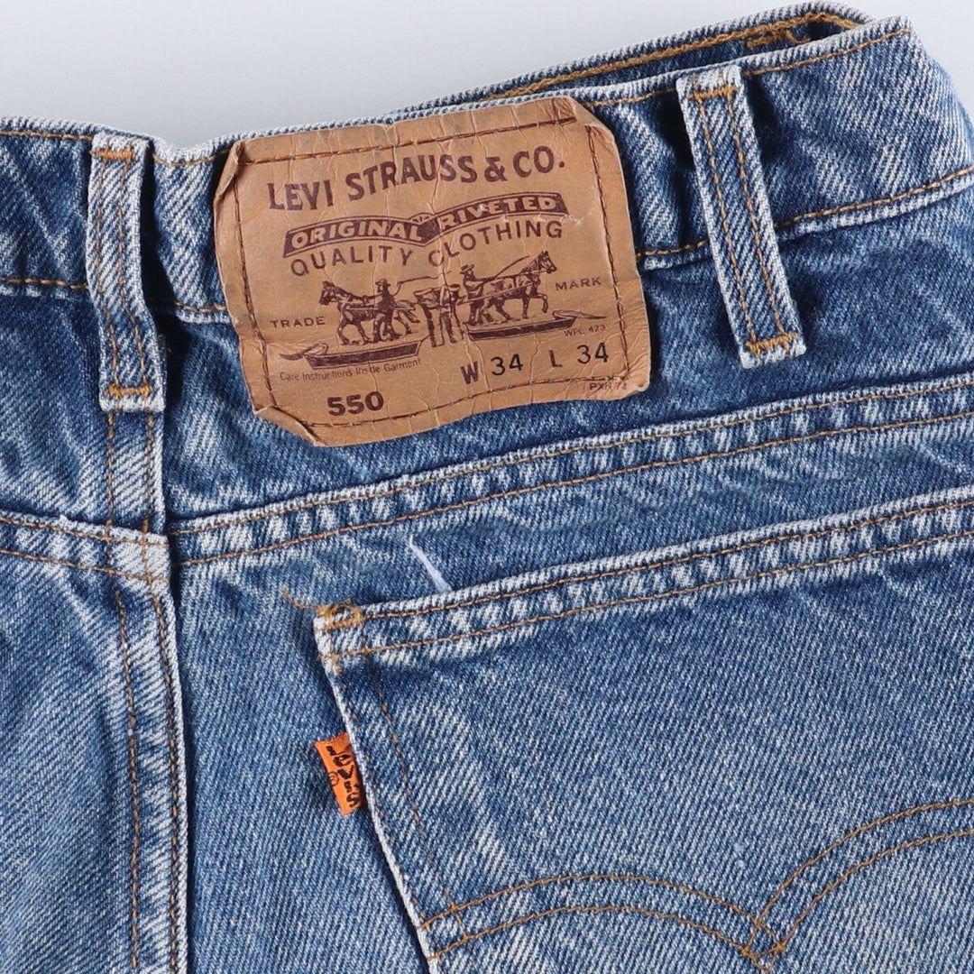 90'S Levi's 40550-0215 Orange Tab Tapered Denim Pants, Men's, Size W33, Vintage cotton blue type Vintage Second Hand