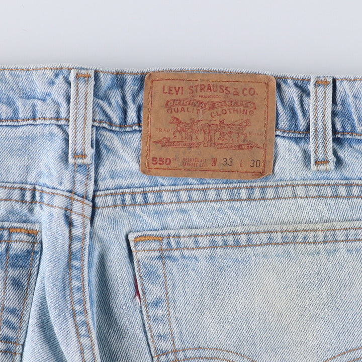 90'S Levi's 550 Relaxed Fit Tapered Leg Tapered Denim Pants Made in USA Men's W33 Vintage cotton blue type Vintage Second Hand