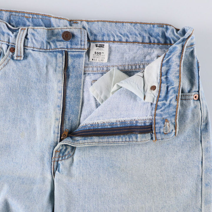 90'S Levi's 550 Relaxed Fit Tapered Leg Tapered Denim Pants Made in USA Men's W33 Vintage cotton blue type Vintage Second Hand