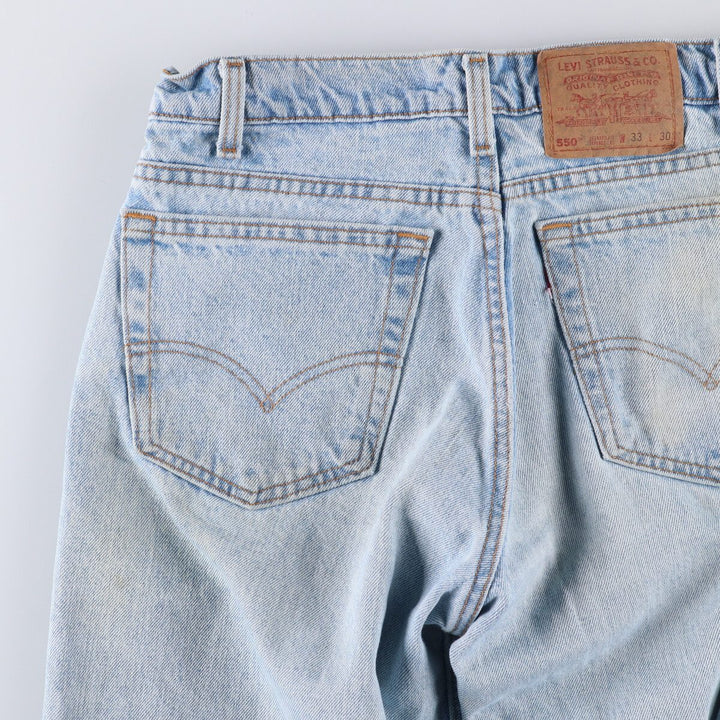 90'S Levi's 550 Relaxed Fit Tapered Leg Tapered Denim Pants Made in USA Men's W33 Vintage cotton blue type Vintage Second Hand
