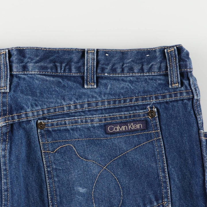 Vintage 1980'S Calvin Klein straight-leg denim pants, made in the USA, men's size W37. cotton blue type Vintage Second Hand