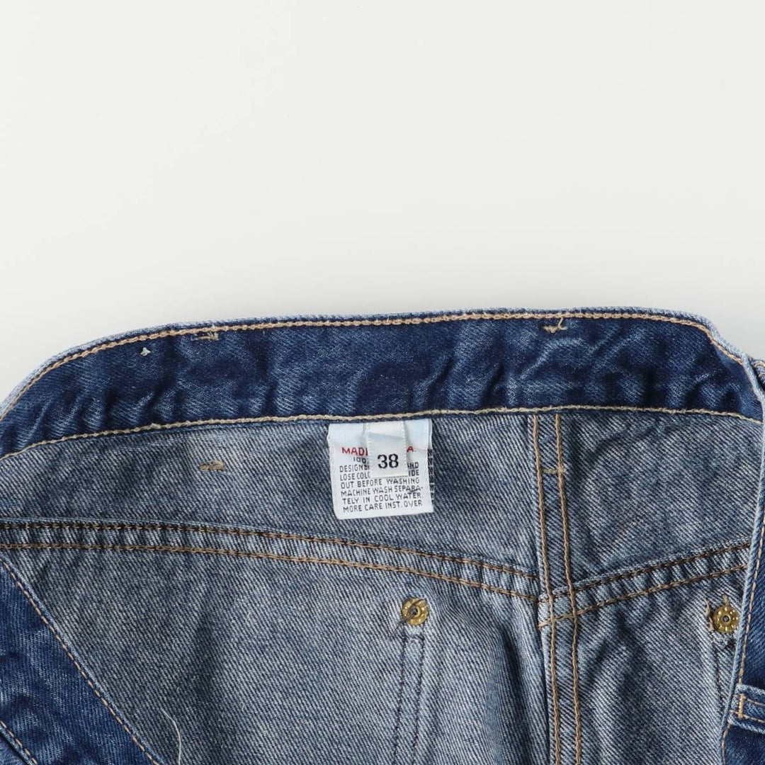 Vintage 1980'S Calvin Klein straight-leg denim pants, made in the USA, men's size W37. cotton blue type Vintage Second Hand