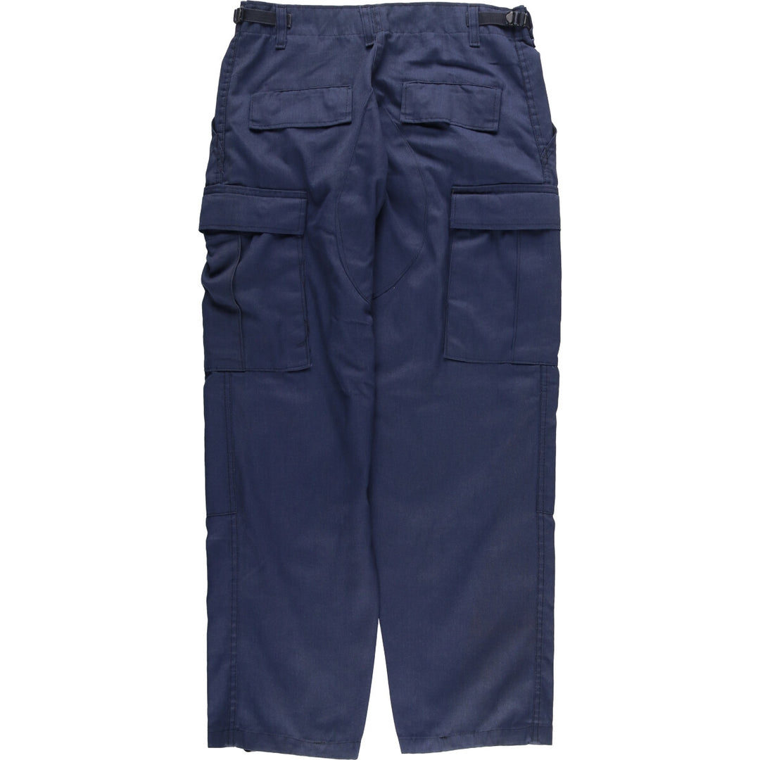 Civilian Rothco Military Cargo Pants, Made in USA, Men's, Size W32 polyester navy blue type Vintage Second Hand