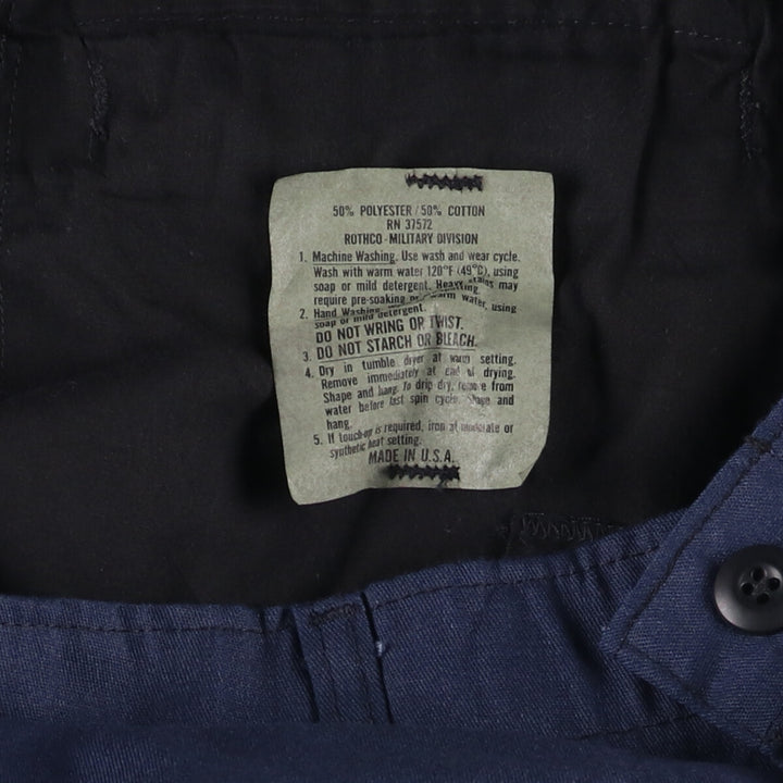 Civilian Rothco Military Cargo Pants, Made in USA, Men's, Size W32 polyester navy blue type Vintage Second Hand