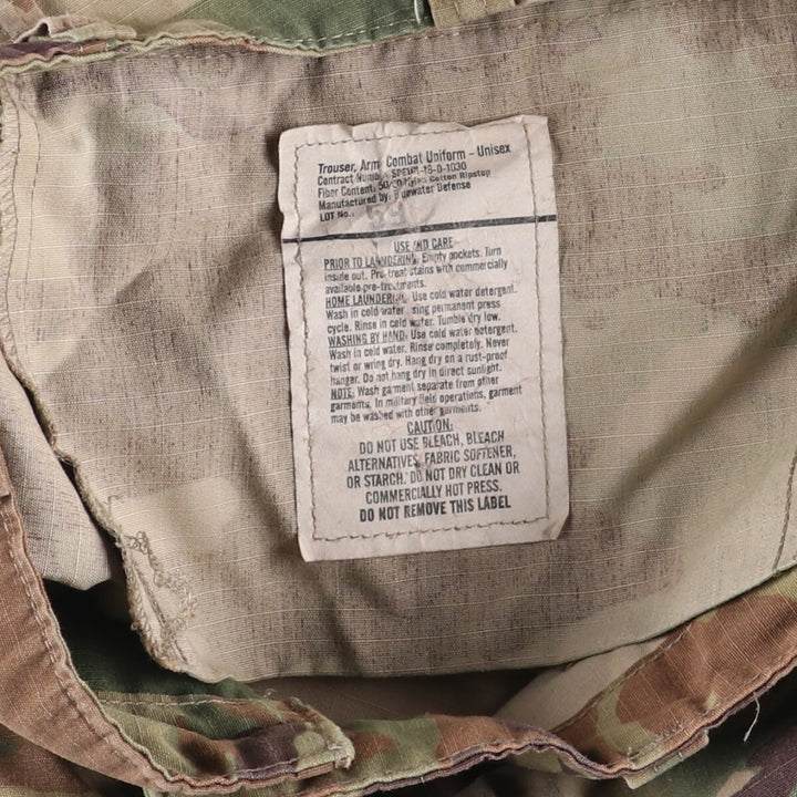Genuine US military camouflage pattern multicam camo ripstop military cargo pants combat pants made in USA SMALL-REGULAR Nylon Khaki type Vintage Second Hand