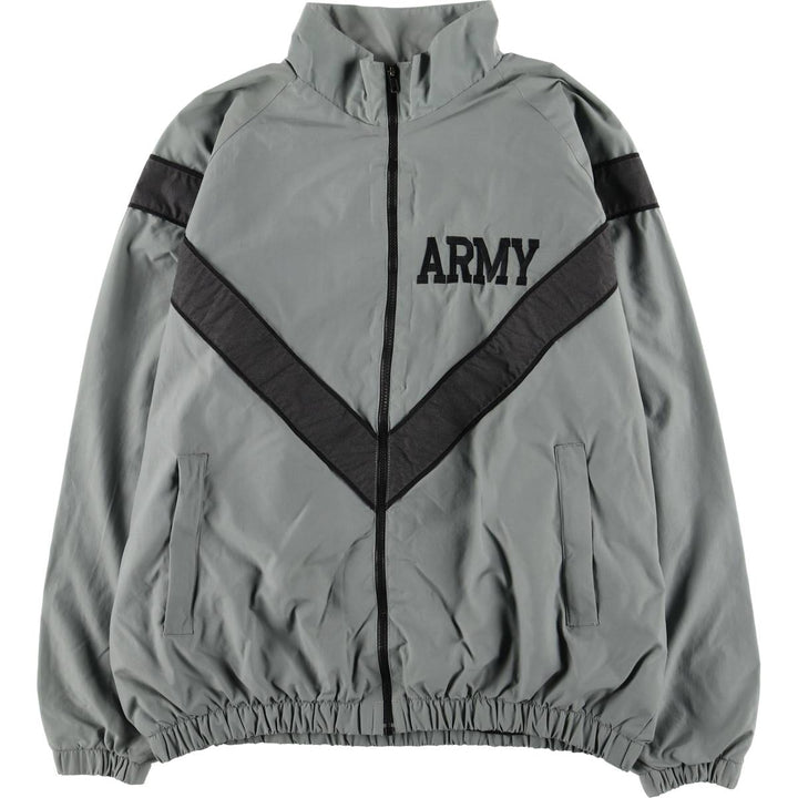 1990'S US Army SKILCRAFT IPFU Training Jacket, Nylon Jacket, Made in USA, Large Nylon Khaki type Vintage Second Hand