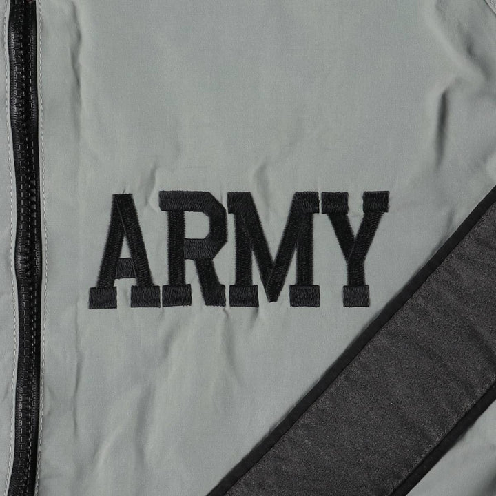 1990'S US Army SKILCRAFT IPFU Training Jacket, Nylon Jacket, Made in USA, Large Nylon Khaki type Vintage Second Hand