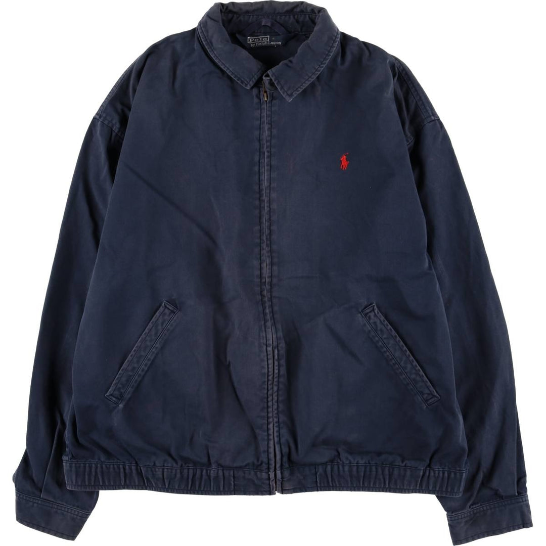 Ralph Lauren POLO by Ralph Lauren Swing Top Sports Jacket Men's XL cotton navy blue type Vintage Second Hand