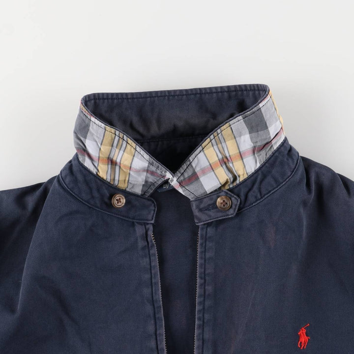 Ralph Lauren POLO by Ralph Lauren Swing Top Sports Jacket Men's XL cotton navy blue type Vintage Second Hand