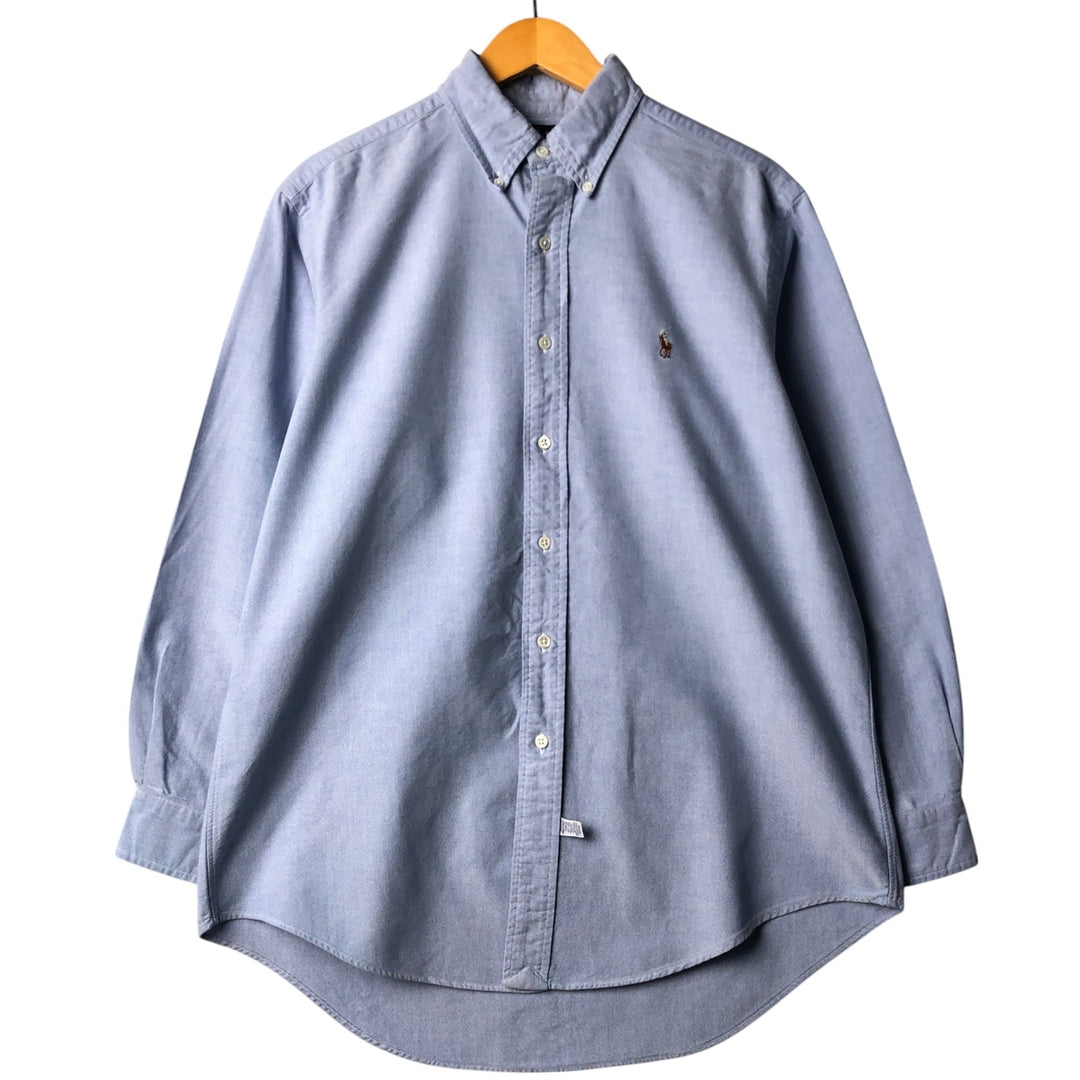 Ralph Lauren long sleeve button down shirt, men's size L cotton Blue type light blue Vintage Second Hand