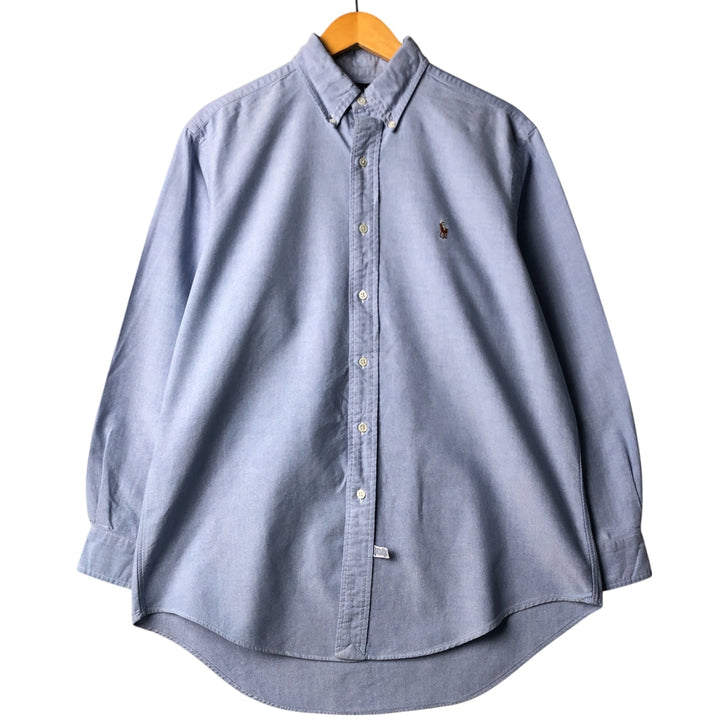 Ralph Lauren long sleeve button down shirt, men's size L cotton Blue type light blue Vintage Second Hand