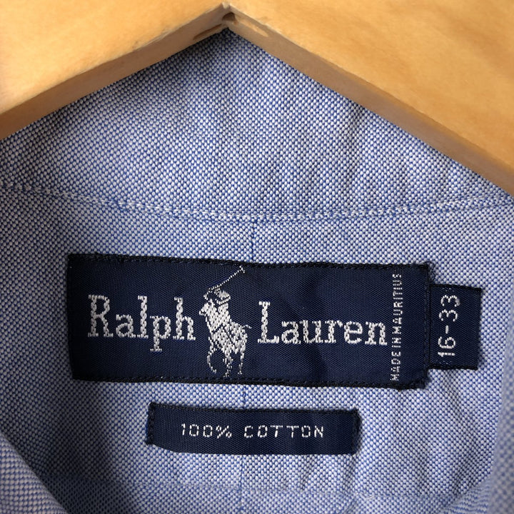 Ralph Lauren long sleeve button down shirt, men's size L cotton Blue type light blue Vintage Second Hand