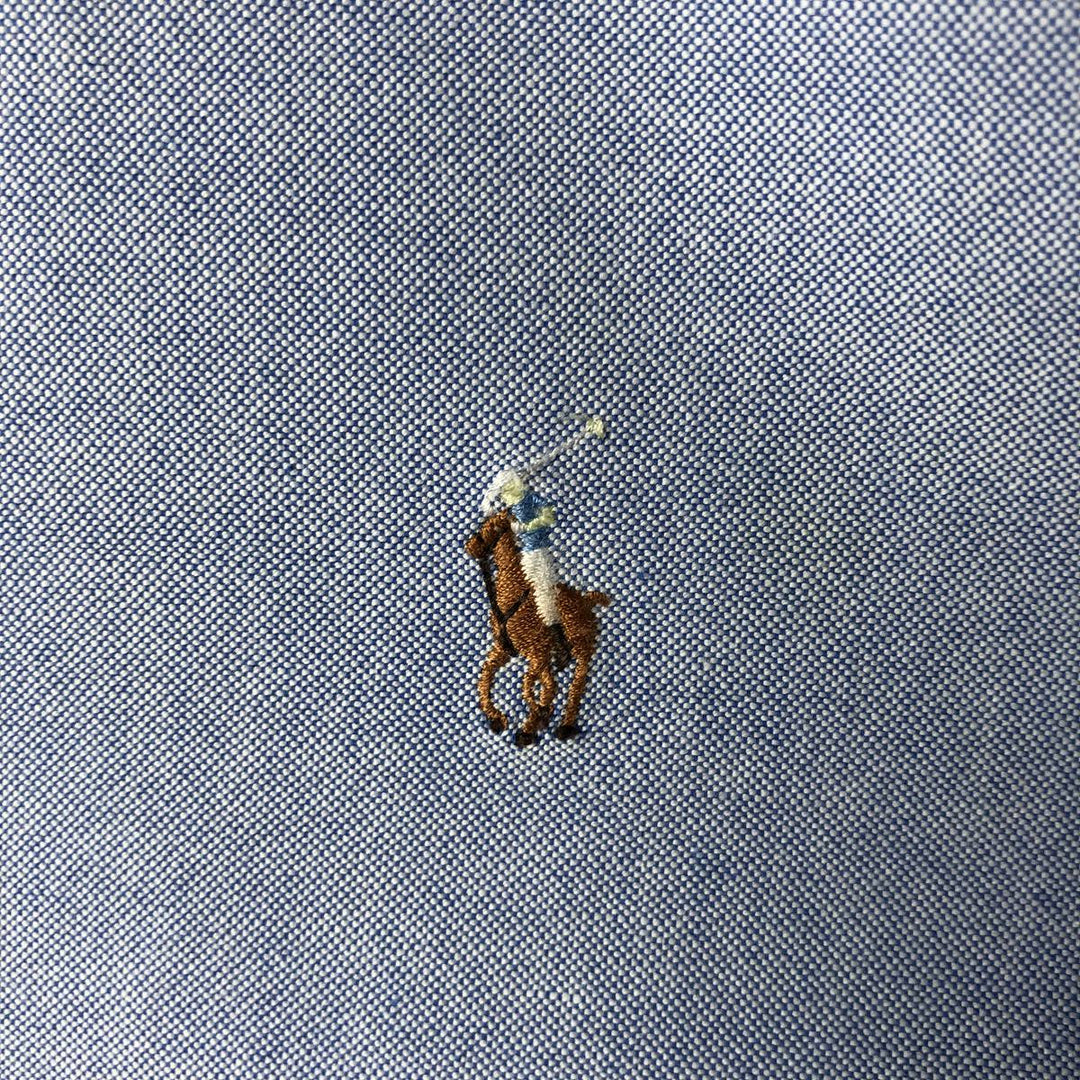 Ralph Lauren long sleeve button down shirt, men's size L cotton Blue type light blue Vintage Second Hand
