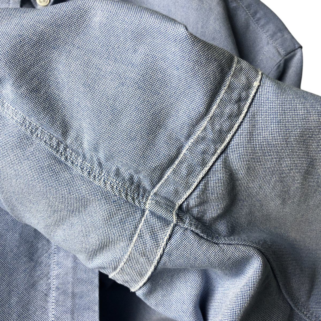 Ralph Lauren long sleeve button down shirt, men's size L cotton Blue type light blue Vintage Second Hand