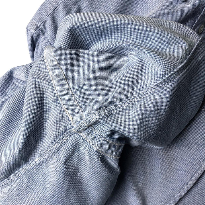 Ralph Lauren long sleeve button down shirt, men's size L cotton Blue type light blue Vintage Second Hand