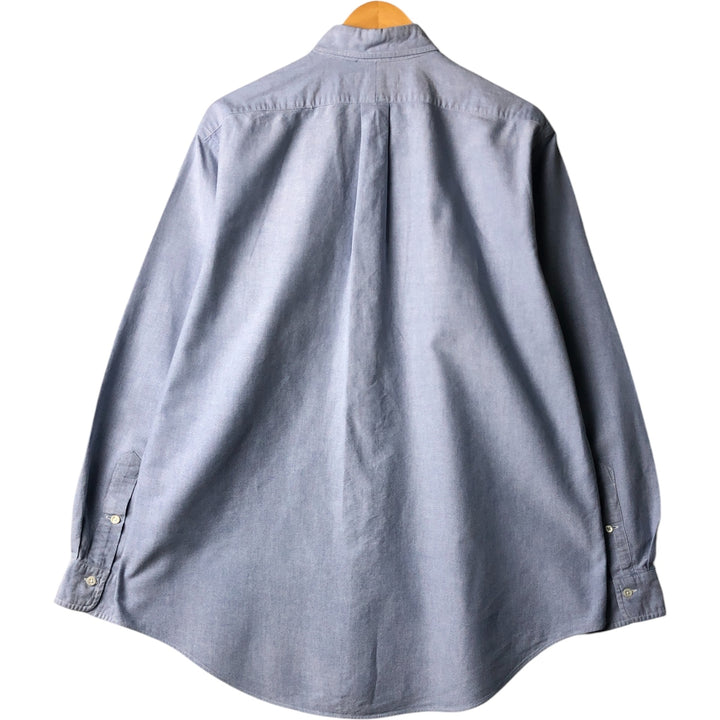 Ralph Lauren long sleeve button down shirt, men's size L cotton Blue type light blue Vintage Second Hand