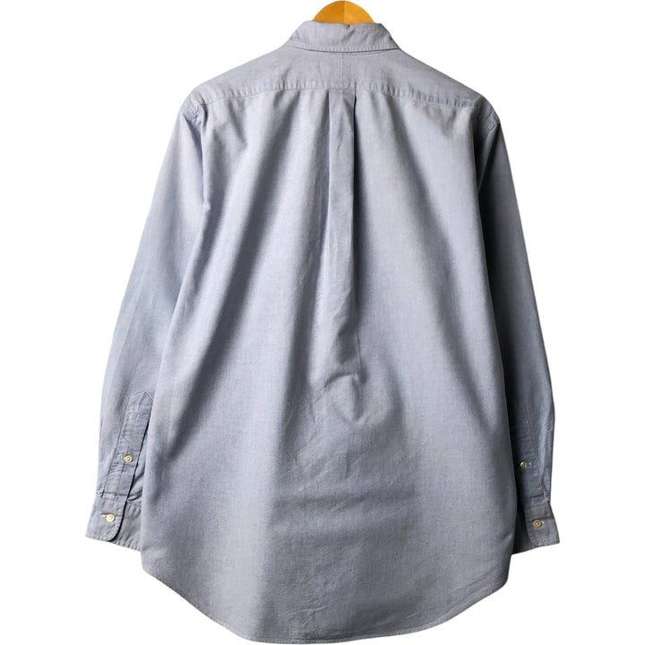 Ralph Lauren YARMOUTH long sleeve button down shirt, men's size M cotton Blue type light blue Vintage Second Hand