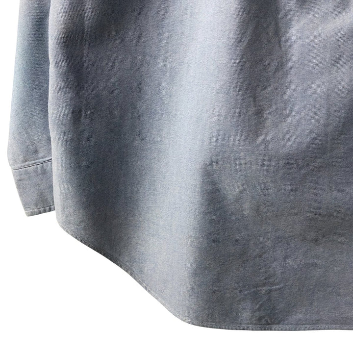 Ralph Lauren YARMOUTH long sleeve button down shirt, men's size M cotton Blue type light blue Vintage Second Hand