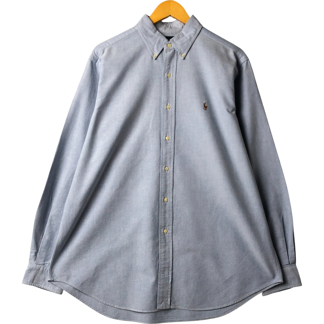 Ralph Lauren Classic Fit Long Sleeve Button Down Shirt, Men's Size L cotton Blue type light blue Vintage Second Hand
