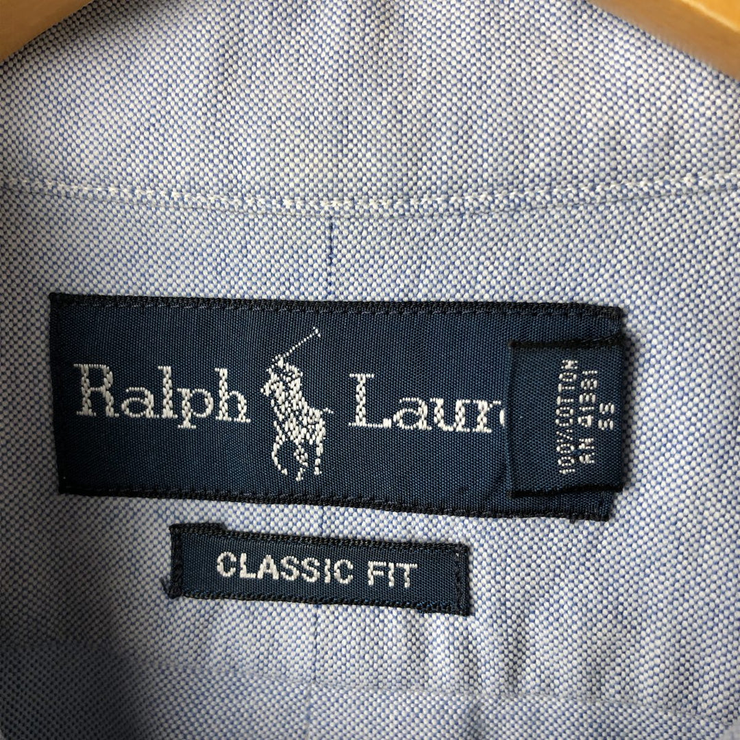 Ralph Lauren Classic Fit Long Sleeve Button Down Shirt, Men's Size L cotton Blue type light blue Vintage Second Hand