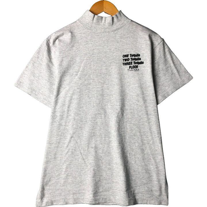 Vintage 90'S Murina high-neck message print T-shirt, made in the USA, size L, men's cotton gray type Vintage Second Hand