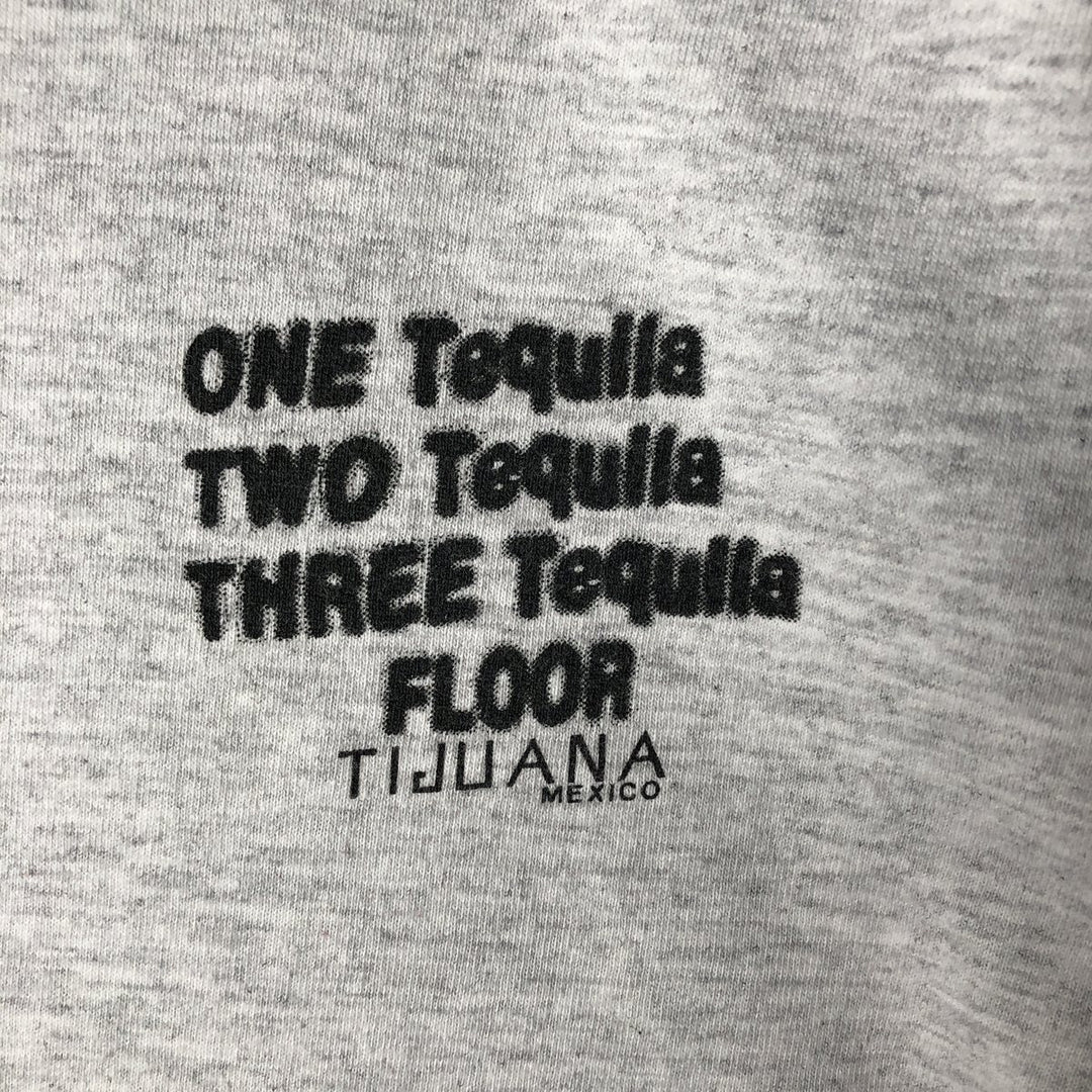Vintage 90'S Murina high-neck message print T-shirt, made in the USA, size L, men's cotton gray type Vintage Second Hand