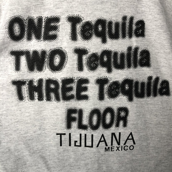 Vintage 90'S Murina high-neck message print T-shirt, made in the USA, size L, men's cotton gray type Vintage Second Hand