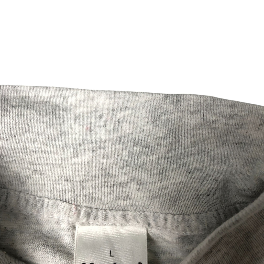 Vintage 90'S Murina high-neck message print T-shirt, made in the USA, size L, men's cotton gray type Vintage Second Hand