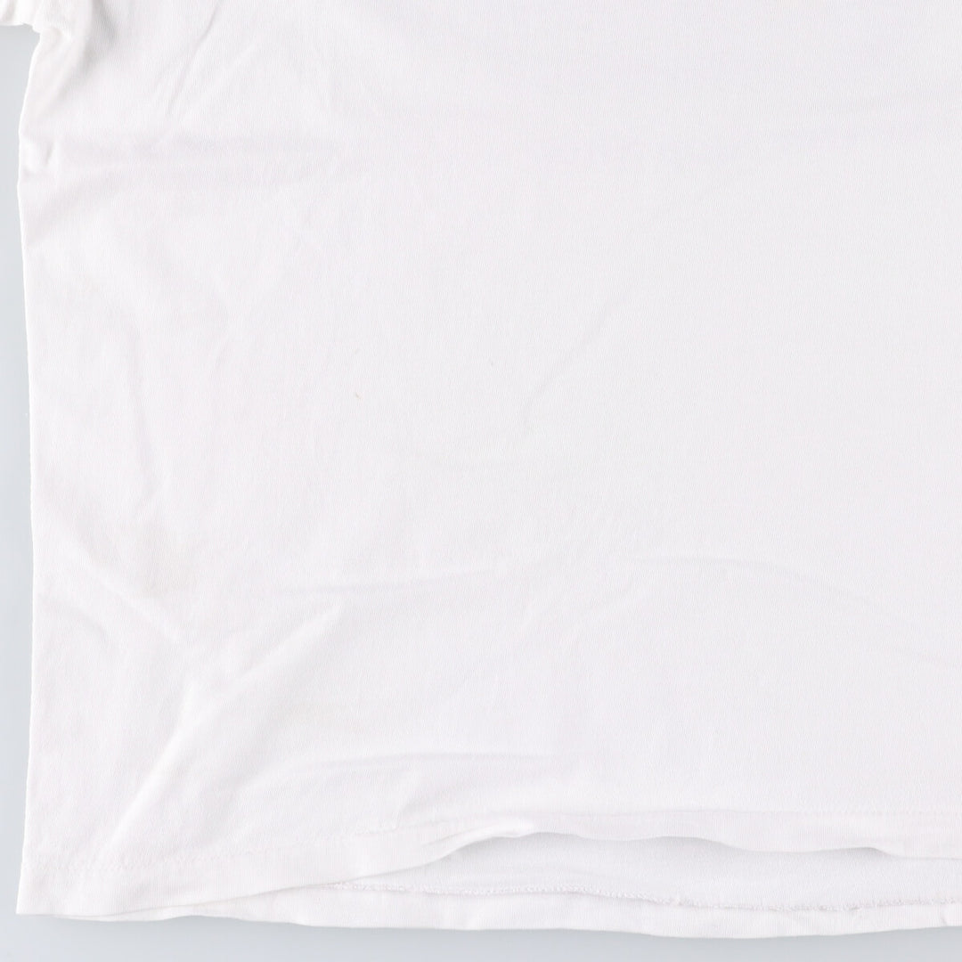 90'S Hanes SYNOPSYS BEEFY-T Advertising T-Shirt, Made in USA, Men's Size L cotton white type Vintage Second Hand